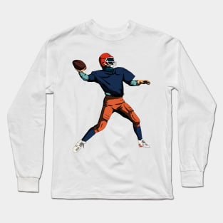 American Football Player | Gridiron Retro Style Long Sleeve T-Shirt